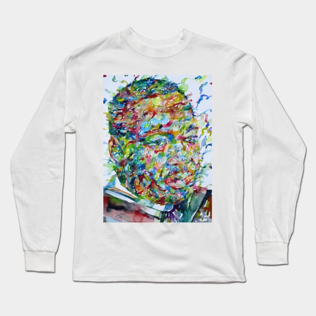 MARTIN LUTHER KING Jr. - watercolor portrait .1 Long Sleeve T-Shirt by lautir